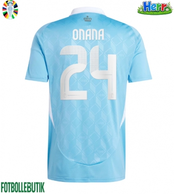 Belgien Amadou Onana #24 Bortatröja EM 2024 Kortärmad